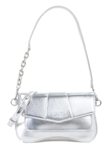 Valentino Unika Shoulder Bag Argento - Damen-Schultertaschen mit elegantem Design und glänzender Optik. Perfekt für jeden Anlass mit kompakten Maßen von 25 x 14 x 8 cm.