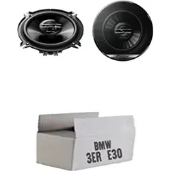 Pioneer TS-G1320F Lautsprecher Boxen für BMW 3er E30 - 13cm 2-Wege Koaxiallautsprecher mit hervorragendem Frequenzgang von 33-24.000 Hz, ideal für ein kraftvolles Klangerlebnis im Auto. Einbauset inklusive Zubehör für einfachen Einbau.