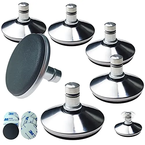 GZjiyu 6 STK Bürostuhl Gleiter, Bodengleiter für Schreibtischstuhl 11x 22 mm, Edelstahl Gleiter für Stühle mit 6 Filzgleiter Selbstklebend, für Bürostühle Schreibtische Sofa Stuhl