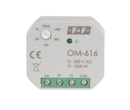 Ogranicznik poboru mocy, montaż podtynkowy OM-616