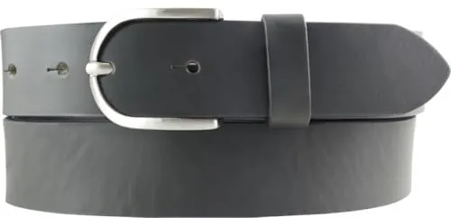 BELTINGER Damen-Gürtel aus Vollrindleder 3,5 cm | Jeans-Gürtel für Damen 35mm | Chino-Gürtel mit runder Gürtelschließe | Dunkelgrau 105cm