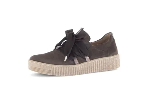 Gabor Damen Low-Top Sneaker, Frauen Halbschuhe,Best Fitting,schnürer,straßenschuhe,Strassenschuhe,Sportschuhe,ENGL. Brown,41 EU / 7.5 UK