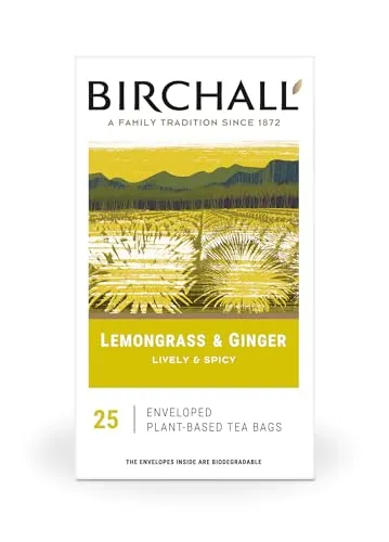 Birchall Zitronengras & Ingwer, 25 Teebeutel mit Umschlag