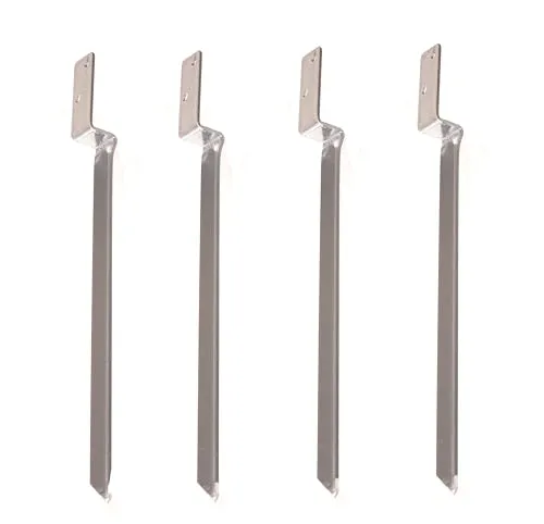 Aqbau® Set 4x Bodenanker Bodenhülsen Bodennägel Erdanker Für Schaukel Spielhäusern Stahl Feuerverzinkt Silber Pfostenträger Einschlaghülse Bodenanker schaukel Einschlag-Bodenhülse L