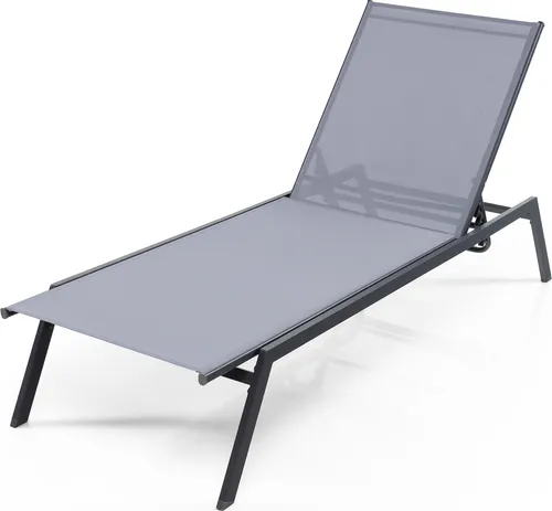 Sonnenliege Gartenliege mit Verstellbarer Rückenlehne - Liegen für den Garten, wetterfest und ideal für entspannte Stunden im Freien. Maximale Belastbarkeit von 150 kg und verstellbare Rückenlehne für individuellen Komfort.