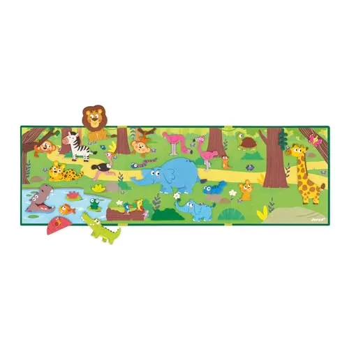 Janod - Magnéti'Stories Die Tiere Afrikas - Magnetisches Lernspiel 30 Magnete - Kinderspielzeug aus FSC-Pappe - Fördert Vorstellungskraft und Feinmotorik - Ab 3 Jahre, J05456