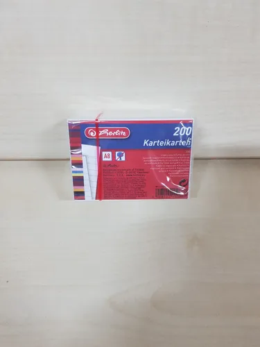 Herlitz Karteikarten DIN A8 / liniert / Farbe: weiß 200