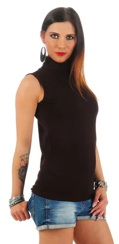 Mellice Rollkragenshirt Damen Ärmellos Rollkragen Shirt