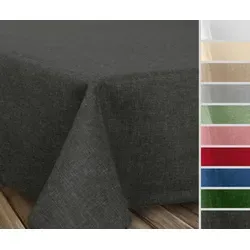 Beautex Fleckenabweisende Tischdecke mit Lotuseffekt in grau von Beautex