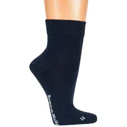FussFreunde Kurzsocken 2 Paar Gesundheits-Socken kurzer Schaft extra-breiter Komfortbund (2 Paar) blau 43-46