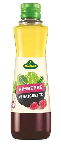 Kühne Enjoy Himbeer Vinaigrette, 300ml - Himbeervinaigrette für frische Salate, ideal zu Rucola und Feldsalat. Ohne Konservierungsstoffe, glutenfrei, laktosefrei, vegan.