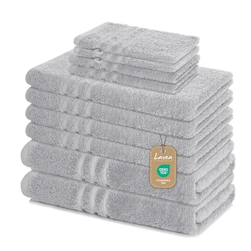Lavea Handtuch Set Elena – 10-teilig, 100% Baumwolle von Lavea