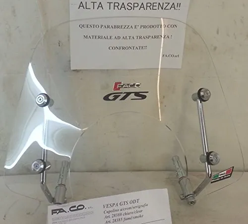 Transparente Windschutzscheibe für Vespa GTS 125ie-250ie-