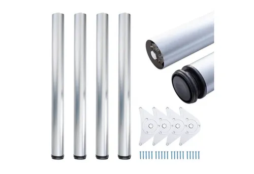 sossai® Tischbein Premium Ø60 mm - Höhenverstellbar im Alu-Design - Tischbeine für individuelle Tische, höhenverstellbar um bis zu 2cm, aus leichtem und stabilem Aluminium gefertigt. Ideal für kreative Möbelgestaltungen.