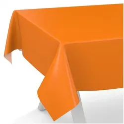 ANRO Tischdecke abwaschbar Wachstuch-Tischdecke Gartentischdecke (Einzelstück 1-tlg), wasserabweisend Einfarbig Orange Breite 140cm orange eckig | 140 cm x 200 cm x 0.2 mm