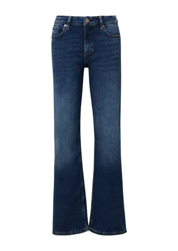 QS Jeans Catie - Slim Fit mit Wide Leg und Superstretch - Moderne Jeans mit mittelhohem Bund, elastischem Baumwollmix und Destroyed Details. Ideal für lässige Outfits, mit praktischen Gürtelschlaufen und 5-Pocket-Design.