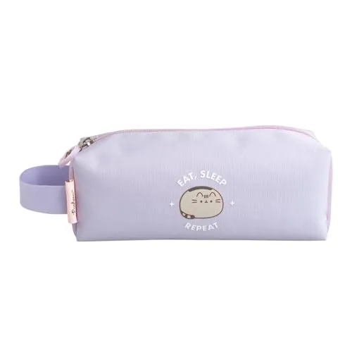 Grupo Erik Mäppchen Pusheen Cat 1 Fach - Stift Etui Schule - Federmäppchen Mädchen Schlampermäppchen Jungen - Offizieller Pusheen Merch Kawaii Accessories