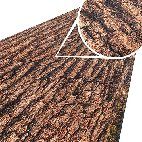 ANRO Küchenteppich Küchenläufer Teppich Läufer Küche abwischbar rutschfest Design Baumrinde 100 x 52cm