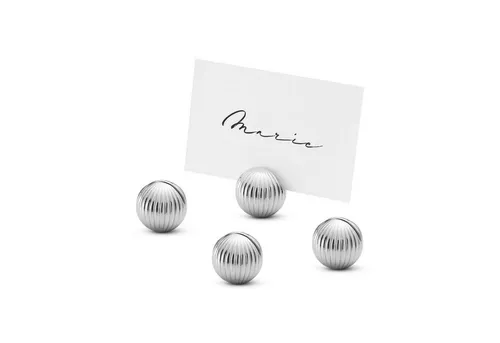 Georg Jensen Tischkartenhalter Bernadotte 4er Set, verchromte Zinklegierung, (4-tlg)
