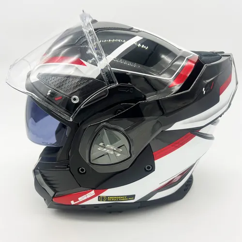 LS2 FF901 Advant X Spectrum Rot Schwarz Klapphelm Motorrad Helm + dunkles Visier