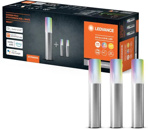 LEDVANCE SMART+ WiFi Gartenpole Lichterkette RGBW - Lampen für den Außenbereich mit IP65-Schutz, steuerbar via Wifi-App, dimmbar und ideal für stimmungsvolle Beleuchtung im Garten.