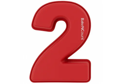 BakeNCount Backform BakeNCount Kuchen Backformen-Set Zahlen, extra Groß, aus Silikon