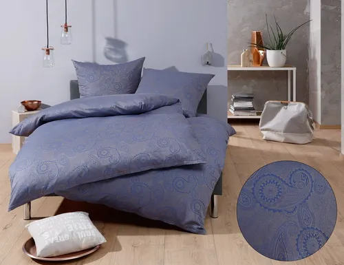 BETTWAESCHE-MIT-STIL Bettwäsche Mako-Satin Damast Paisley Bettwäsche 