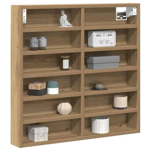 vidaXL Vitrinenschrank Artisan Eiche 60x8,5x58 cm