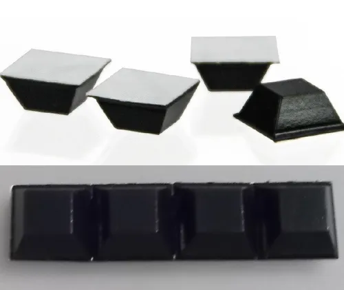 SAFE 6480 Gummifüßchen 4 Stück selbstklebend für Münzkästen Stapelelemente Boxen