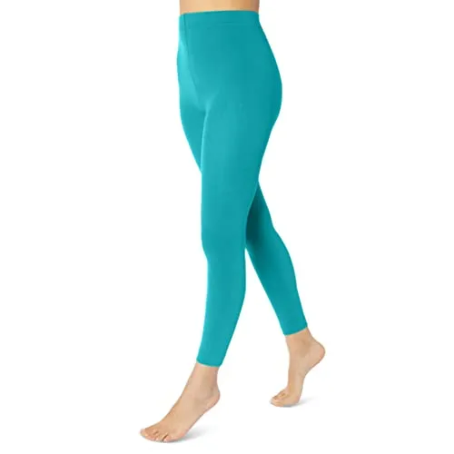 sockenkauf24 Damen THERMO Leggings mit Innenfleece extra warm Winter Leggings WP (38/40, Ozean)