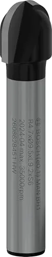 Bosch 1x PRO Hohlkehlfräser (für Weichholz, Hartholz, Ø 9,5 mm, Professional Zubehör Handfräse, Kantenfräse)