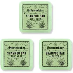 Störtebekker Festes Shampoo Aloe Vera 3er Set - Vegane Duschpflege für Haut und Haar - Shampoos: Handgefertigtes, umweltfreundliches Shampoo mit Aloe Vera für intensive Haarpflege und angenehmen Duft. Ideal für Reisen, plastikfrei verpackt.