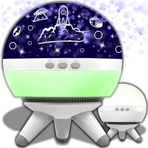 Retoo LED Sternenhimmel für Kinder mit 360° Rotation Nachtlicht Kosmos Projektor mit 7 Farben Licht zur Wahl USB oder batteriebetrieben Geschenke für Geburtstage Perfekt für Kinderzimmer