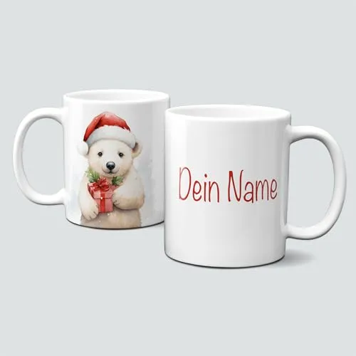 online-hut - Tasse - Kaffeebecher - Weihnachtstasse - Wintertasse - Weihnachten - xmas - Winter - Geschenkidee - Weihnachtstier - Namenstasse - Personalisiert - LT-703