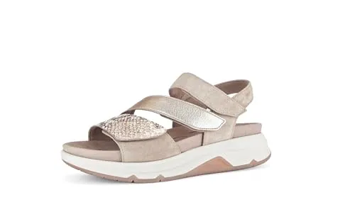 Gabor Damen Low-Top Sneaker – Bequeme Schnürschuhe für den Alltag - Modische Low-Top Sneaker aus Glattleder mit komfortabler Microfaser-Innenausstattung. Ideal für entspannte Tage, mit flacher TR-Sohle und praktischem Klettverschluss.