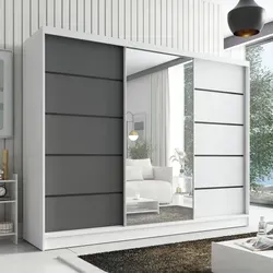 Schwebetürenschrank AURELIA 2, 3-türig mit Spiegel 200 cm - Schwebetürenschrank in modernem Design, ausgestattet mit hochwertigen Aluminium-Führungen und einem praktischen Schiebetürsystem. Ideal für platzsparende Lösungen in jedem Schlafzimmer.