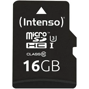 Intenso Professional microSDHC 16GB Class 10 UHS-I U3 V30 - Extrem schnelle Speicherkarte bis zu 100 MB/s, ideal für Action-Cams und Gaming