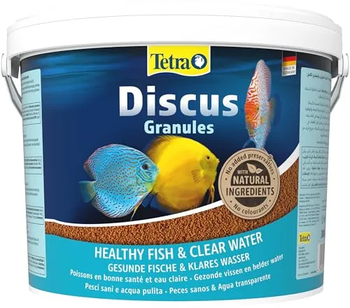Tetra Discus Granules - Fischfutter für Diskusfische - Aquarienfischfutter für gesunde Ernährung, fördert Farbenpracht und Wachstum, ideal für mittlere Wasserschicht, schützt Wasserqualität und enthält hochwertige natürliche Inhaltsstoffe.