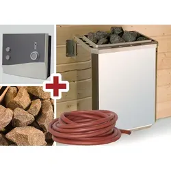 Saunaofen-Set Weka 9 kW mit ext. Steuerung - Saunaöfen & Heizgeräte, leistungsstarker 9 kW Ofen für optimale Wärmeverteilung und entspannende Saunaerlebnisse
