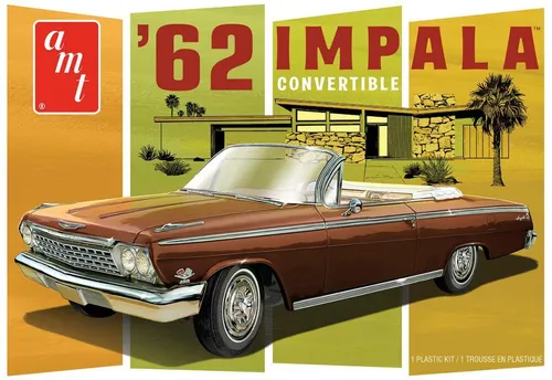 AMT/MPC AMT1355 - 1/25 1962 Chevy Impala Convertible - Neu