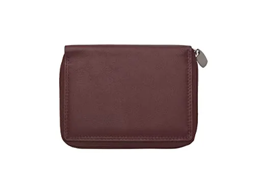 Josephine Osthoff Geldbörse Damen Leder Groß - Portemonnaie mit Reißverschluss und RFID-Schutz - Damen-Geldbörsen aus hochwertigem Echtleder, handgefertigt mit 10 Kartenfächern und sicherem RFID-Schutz gegen Datendiebstahl.
