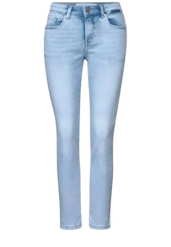 Street One Studio Damen F379249 Jeans im Skinny Fit - Jeans im Mid Waist mit Skinny Legs, aus Baumwollmix mit Stretchanteil für optimalen Tragekomfort und eine perfekte Passform.