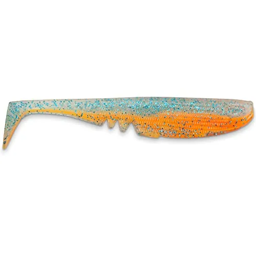 Iron Claw Mobby Soft Baderegale, 22 cm, 14 Farben, mit Haken, UV-beständiges Material, 100% ungiftig, BGO – Blue Glitter Orange