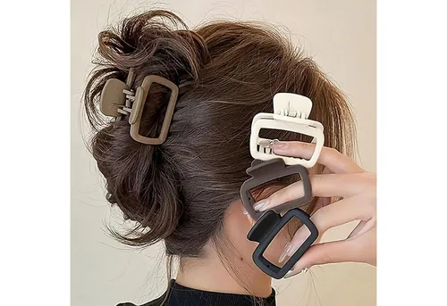LuxusKollektion Haarklammer 4er Pack Quadratische Kleine Haarspangen Damen Dünnes Haar Matte