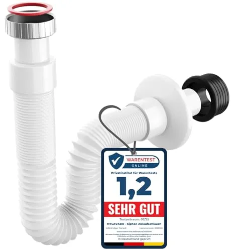 MYLAVABO Siphon Ablaufschlauch 1 1/4