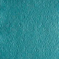 Ambiente - Cocktail Servietten - Elegance - geprägt - 25x25cm - 15 Stück - verschiedenen Farben (Petrol - 7906)