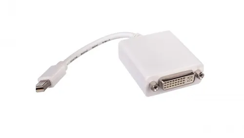 Kabel adapter miniDisplayPort 1.1a Typ miniDP/DVI-I(24+5), M/Ż biały 0,15m AK-34