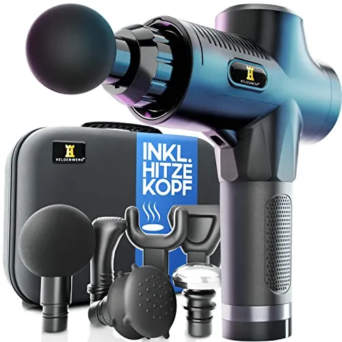 HELDENWERK Massagepistole mit 7 Massageköpfen von HELDENWERK