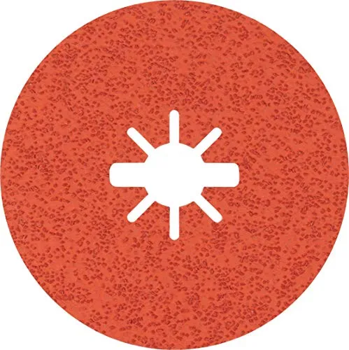 Bosch Professional 25x Expert R782 Prisma Ceramic X-LOCK Fiberscheiben - Schleifscheiben für Winkelschleifer, bis zu 4-mal schnellerer Materialabtrag dank Bosch Prisma Ceramic Technologie und einfaches Wechselsystem mit X-LOCK.