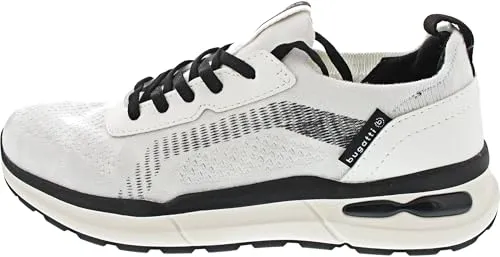 Bugatti Herren Low Sneaker Weiß Synthetik Textil Green Spirit Größe: 45 - Nachhaltige Businessschuhe für Herren mit sportlichem Look und hohem Tragekomfort – leicht, luftdurchlässig und ideal für aktive Männer.